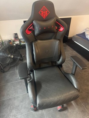 HP Omen Citadel Gaming Stuhl - 4D Armlehnen - (Modell 6KY97AA) - Schwarz WIE NEU