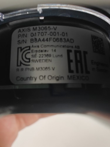 Axis M3065-V 1080p Network Mini Dome Camera - Picture 3 of 3