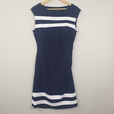 Lauren Ralph Lauren Dress Womens UK 12 Navy Stripe Casual Office Occasion