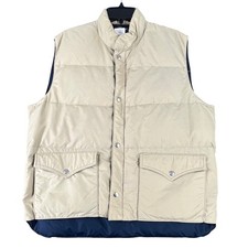 Snowbear Vintage 80s Men L Down Vest Snap Front Puffer Outdoor Made In Mexico
