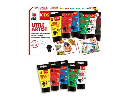 KiDS Little Artist, 6 x 75ml Artist Painting and Craft Paint for Kids Ages 3 and Up...