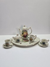 Vintage Miniature Tea Set Fruit Design 10pc Set Decorative