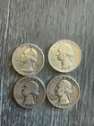 Lot of (4) Washington Quarters-90% Silver  1964 x2 1941 1961