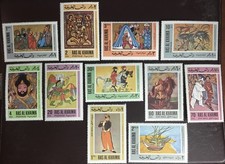 Ras Al Khaima 1967 Arab & European Paintings Complete Set MNH