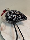 Hand Blown Black & White Speckled 12” Shore Bird W/Metal Legs Coastal Home Decor — photo 8