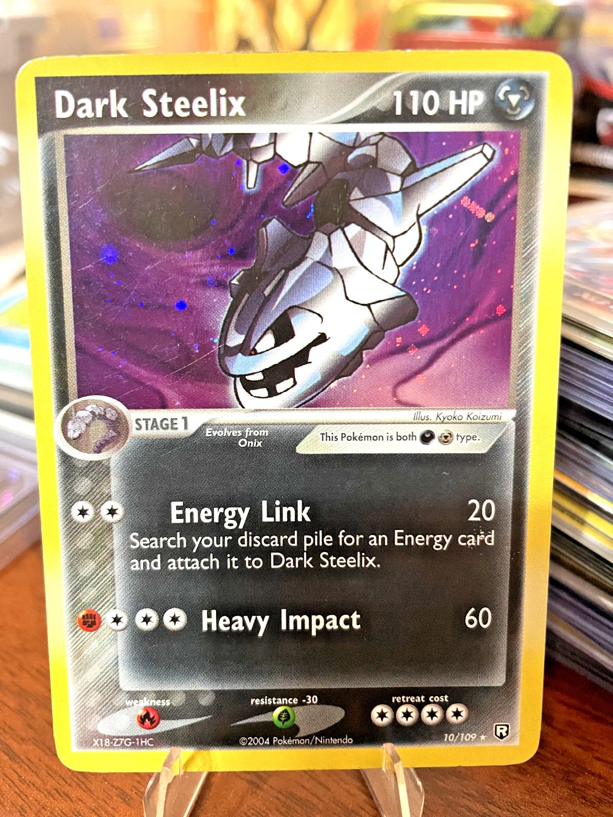 Pokemon Card - Dark Steelix 10/109 - Team Rocket Returns 2004- Rare- Holo LP