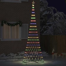 LED-Weihnachtsbaum mit St&auml;nder Metall Dekoration Urlaubsbeleuchtung vidaXL