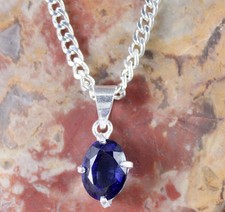 17.78 Ct Certified Natural Blue Sapphire 925 Silver Pendant Oval Loose Gemstone