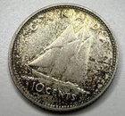 1952 Canada Ten Cents Silver Coin T9