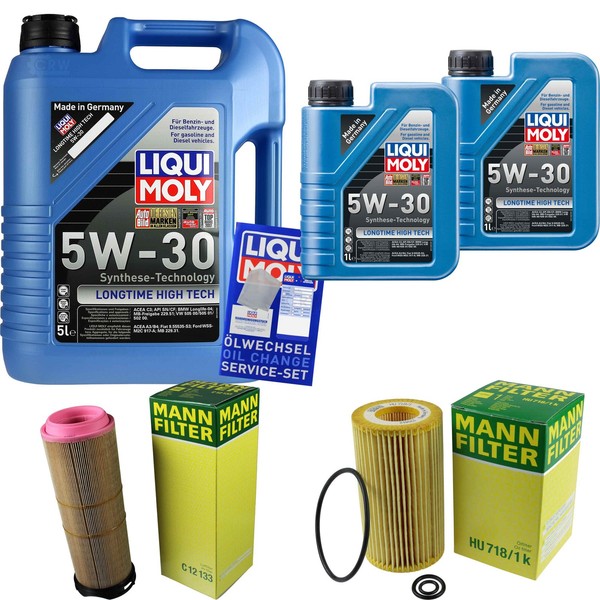 Inspektionspaket 7L Liqui Moly Longtime 5W-30 FüR Mercedes C-Klasse T-Model-image