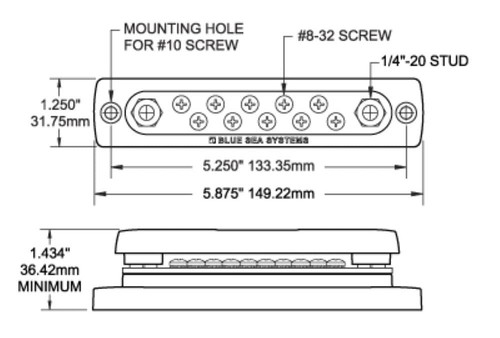 2300 150 Amp Common BusBar with 10 screws and a cover - Picture 4 of 4