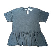 American Eagle Oversized Dress Womens XS Jegging Fit Short Sleeve Gray NWT