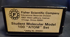 Vintage Fisher Scientific Company Student Molecular Model 100 Atom Set USA