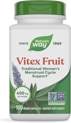 Nature's Way, Vitex Fruit, 400 mg, 100 Vegan Capsules EXP: 06/30/30
