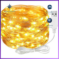 LED Lichterkette 2M 20 LED Kupferdraht Warmweiß USB Wasserdicht FüR Innen AußEn