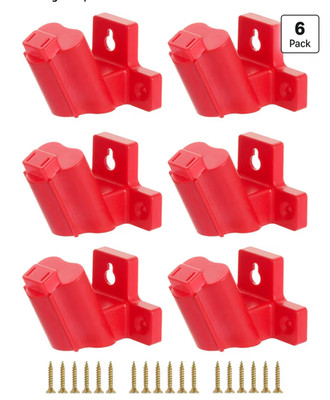 6-Pack Tool Holder Compatible with Milwaukee M12 12V Power Tools Wall Mount