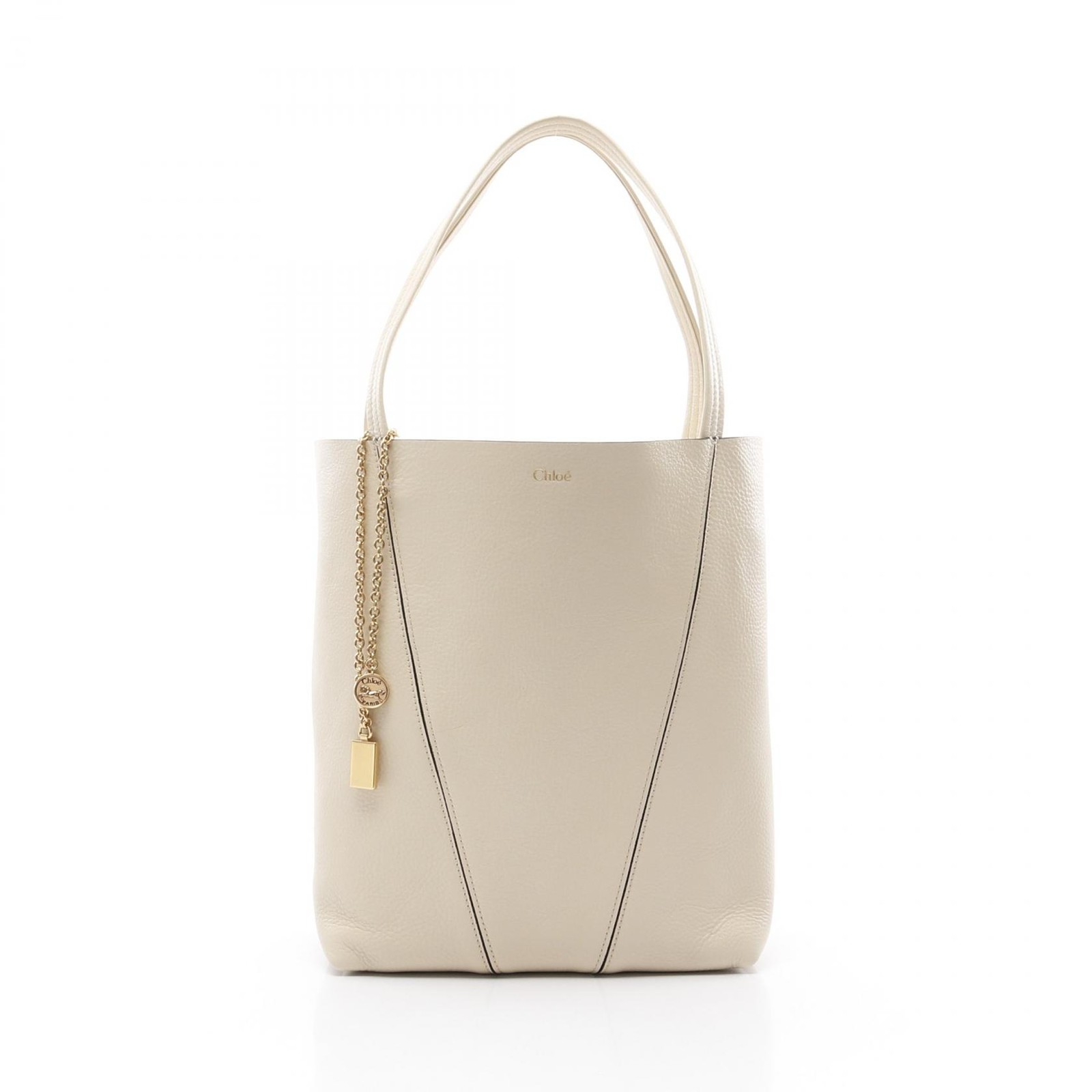 Chloe SPIN Tote Bag CHC25SS811N8424Q leather Beige NEW Women