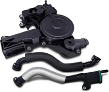 PCV Crankcase Vent Valve Breather Hose Kit - Compatible with Audi VW 2.0L Tur...