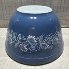 PYREX Colonial Mist Mixing Bowl 401 Blue With White Flowers Vintage Free Ship