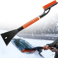 27'' Snow Brush and Ice Scrapers for Car Windshield [One-Wipe Clean] Small