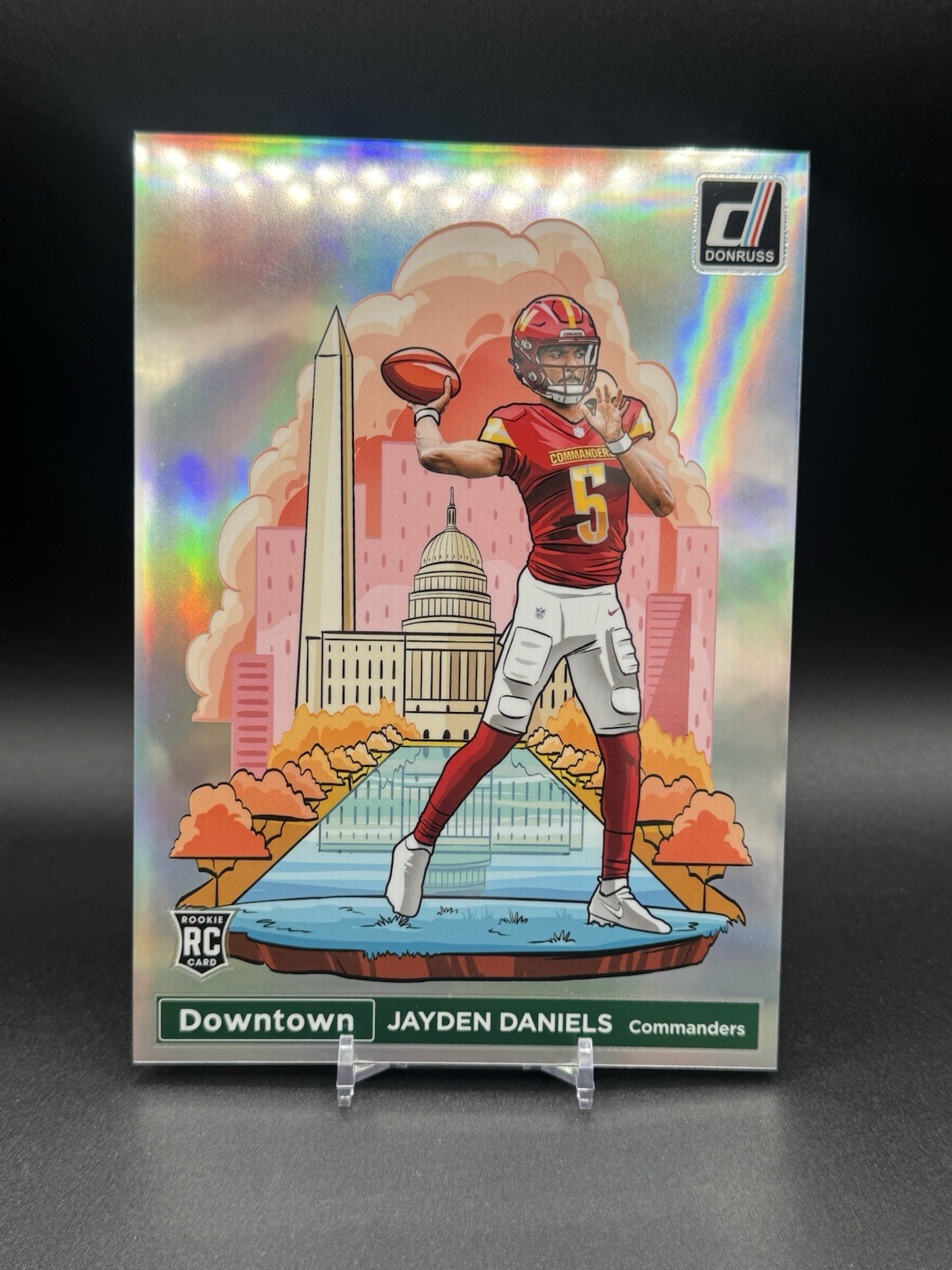 2024 Donruss Jayden Daniels #16 Downtown Jumbo Oversized Washington Commanders