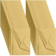 240 Sheets Metallic Gold Foil Gift Tissue Paper Bulk, 20"X26" Large Christmas...