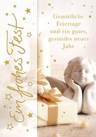 Weihnachten GlüCkwunschkarte Mit Umschlag Ein Frohes Fest Engelsfigur