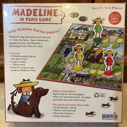 New Sealed Briarpatch Madeline in Paris Board Game - Ages 4+ Find Her Puppies - Picture 2 of 2