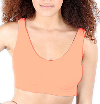 2 Fitness Sport BH ohne Bügel nahtlos Microfaser form Bustier Top Body