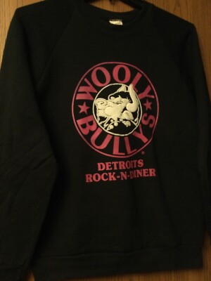 Wooly Bully s - Detroit s Rock N Diner - Black Sweatshirt -L - Fruit Of The Loom