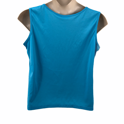 Camiseta sin mangas tejida Cato para mujer turquesa talla 18-20W 100 % poliéster - Imagen 3 de 12