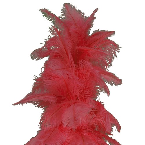 Red Ostrich Feather Christmas Tree Real Bird Feather Branches Stand Included - Picture 23 of 24