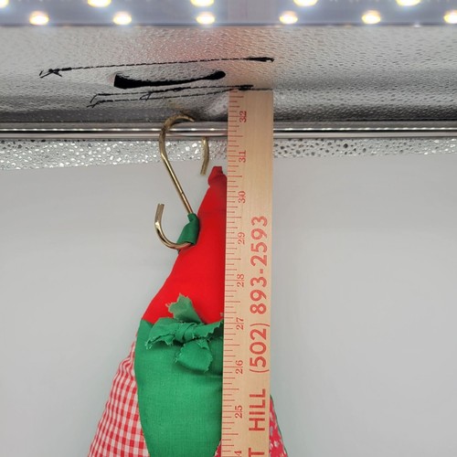 Vintage 70s Handmade Quilted Christmas Tree Wall Hanging 30" Tall - Picture 3 of 10