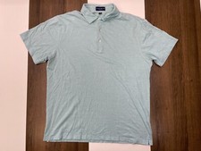 Peter Millar Mens Size M Blue Heather Performance Polo Shirt Short Sleeve Golf