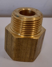 Brass Straight Adapter 3/4" BSPT Female x 3/4" NPT Male
