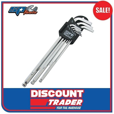 Sp 9 Key SP Tools Magnetic Key Set 9 Piece SAE Chrome Ball Drive Hex - SP34512 ...