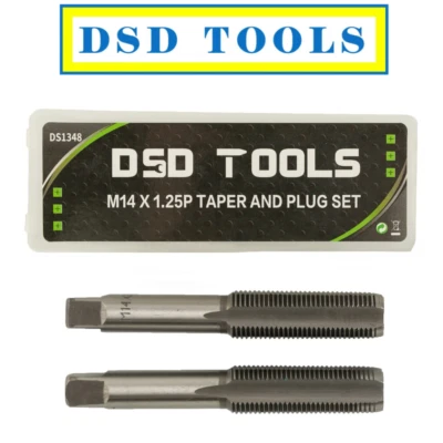 DSD TOOLS M14 X 1.25P Taper & Plug Set ( Tap & Die ) DS1348