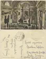 JUBIASCO -BERGAMO - INTERIOR PARISH CHURCH 1949 POSTCARD