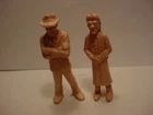 2 Marx plastic play set figure comic strip character Dick Tracy & Gavel Gertie