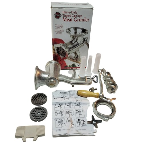 Norpro Heavy Duty Meat Grinder Tinned Cast Iron Healthy Organic Living