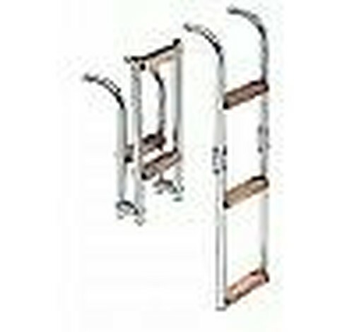 Escalera Bote Plegable Mini de Acero Inoxidable 3 Escalones 80 X 20CM Nautica