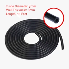 10 Foot ID 3mm 1/8"Black Universal Silicone Air Vacuum Hose/Line/Pipe/Tube