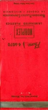 Norplex Laminated Plastics, LaCrosse, Wisconsin WI Matchbook Cover