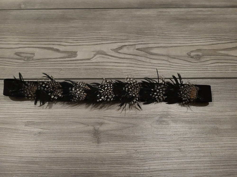 Black Waist Belt Black Belt Feather Belt Boho Belt Fashion Belt
