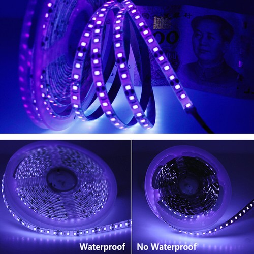 5M 300led/600led 3528 UV Ultraviolet Purple led strip 395nm 120LED/M DC12V - Picture 4 of 8