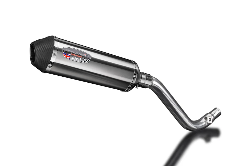 Suzuki DR650S DR650SE 96-24 Slip On 13.5" X-Oval Stainless Exhaust Muffler Kit - Image 2 of 4