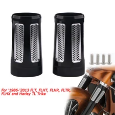 Set Front Fork Boot Slider Cover For Harley Touring FLHT FLTR FLHR FLHX 1986-13