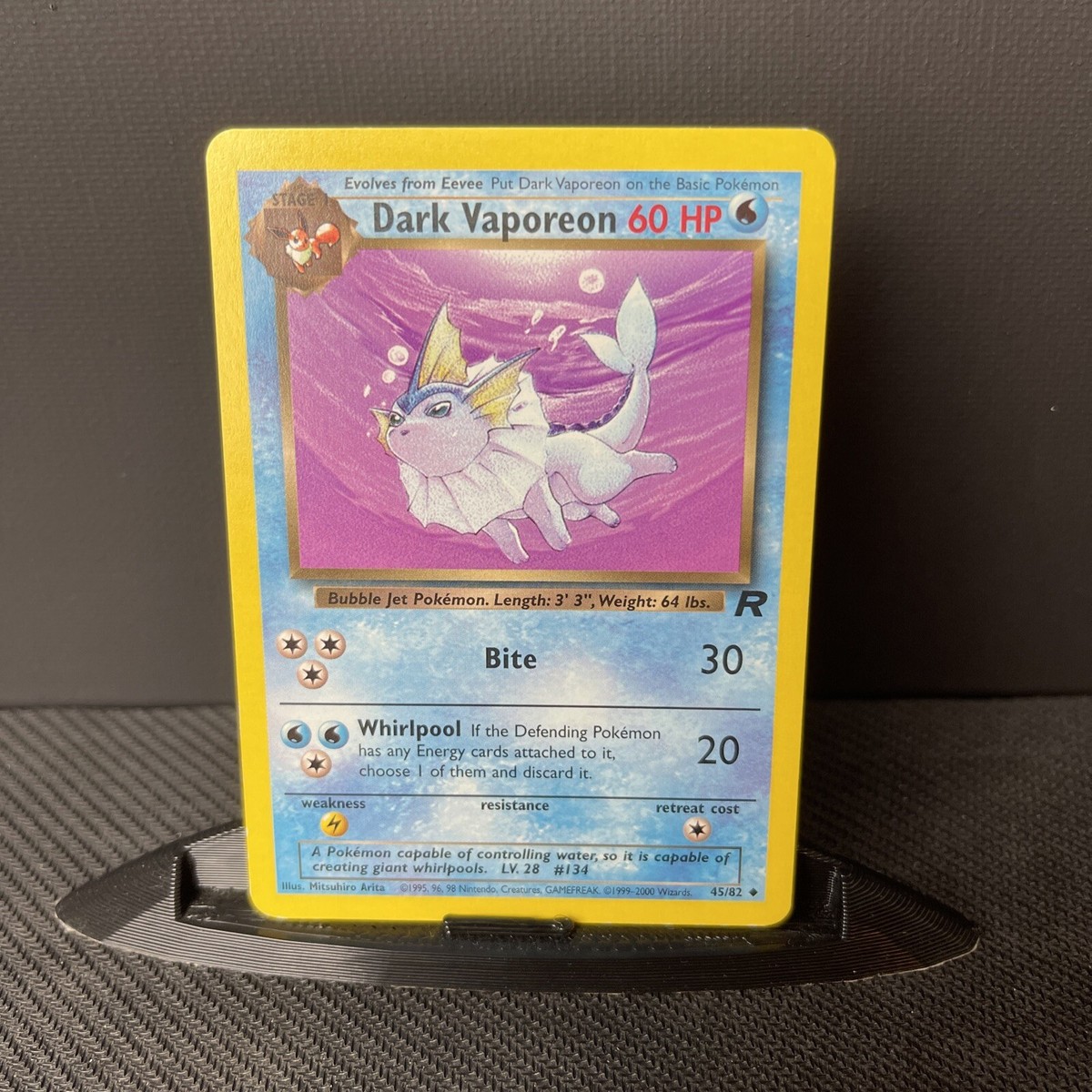 dark vaporeon pokemon card value Dark Vaporeon 45/82 Team Rocket Non-Holo Pokemon Card