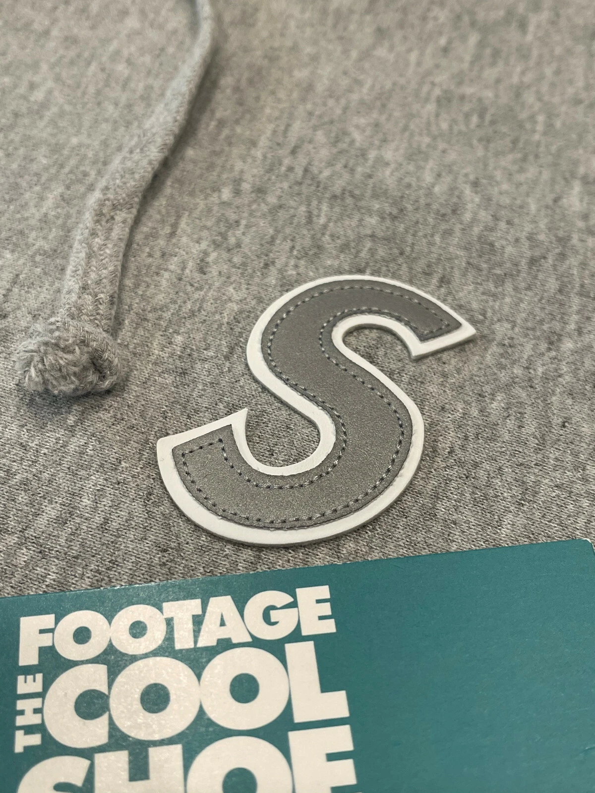 2016 SS16 SUPREME REFLECTIVE S BOX LOGO SWEAT À CAPUCHE GRIS CHINÉ CDG XL