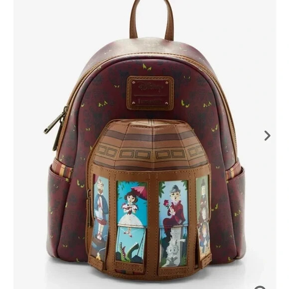 Loungefly The Haunted Mansion Backpack Loungefly Disney Haunted Mansion Wallpaper Mini Backpack Bag  main image 4